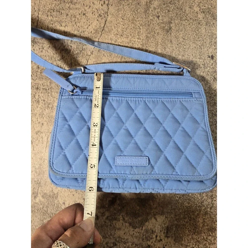 Vera Bradley Petite CrossBody Purse Sky Blue Small Crossbody Solid Quilted